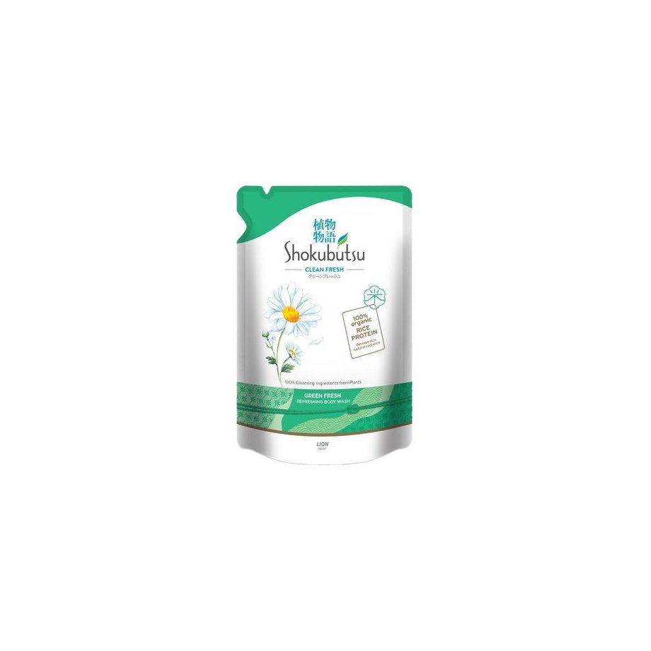 Shokubutsu Shower Foam Moisture Green Fresh Refill