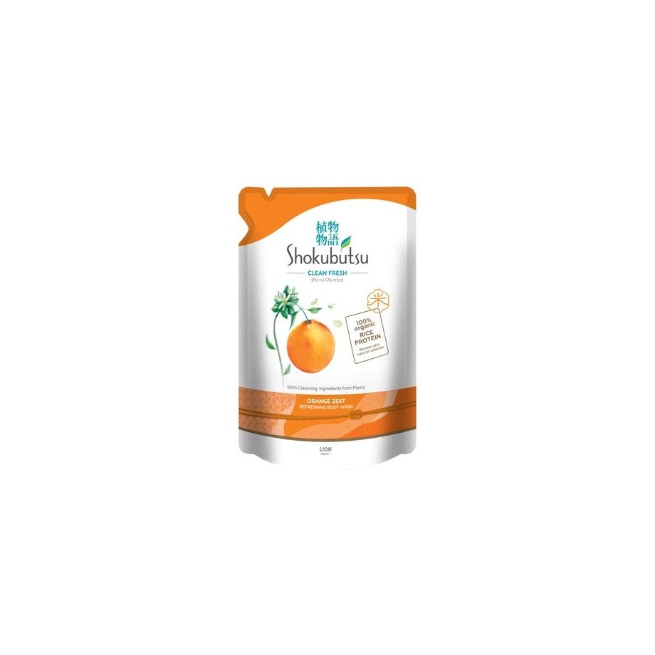 Shokubutsu Shower Foam Clean Orange Zest Refill